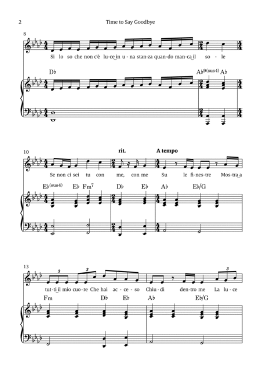 Time To Say Goodbye Voice scores gallery preview page 2