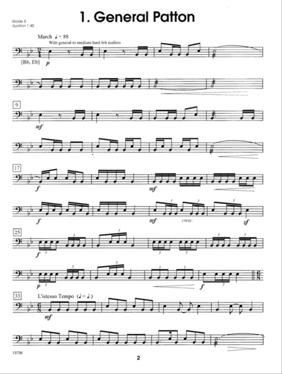 More Contest Solos For The Intermediate Timpanist Percussion scores gallery preview page 2