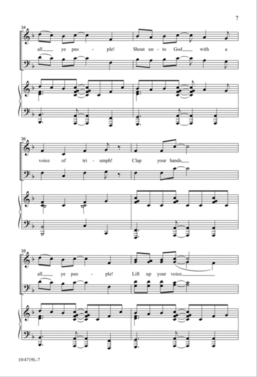Clap Your Hands, All Ye People! 4-Part scores gallery preview page 7