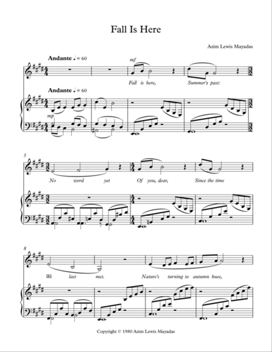 Fall is Here Fall is Here Voice scores gallery preview page 2