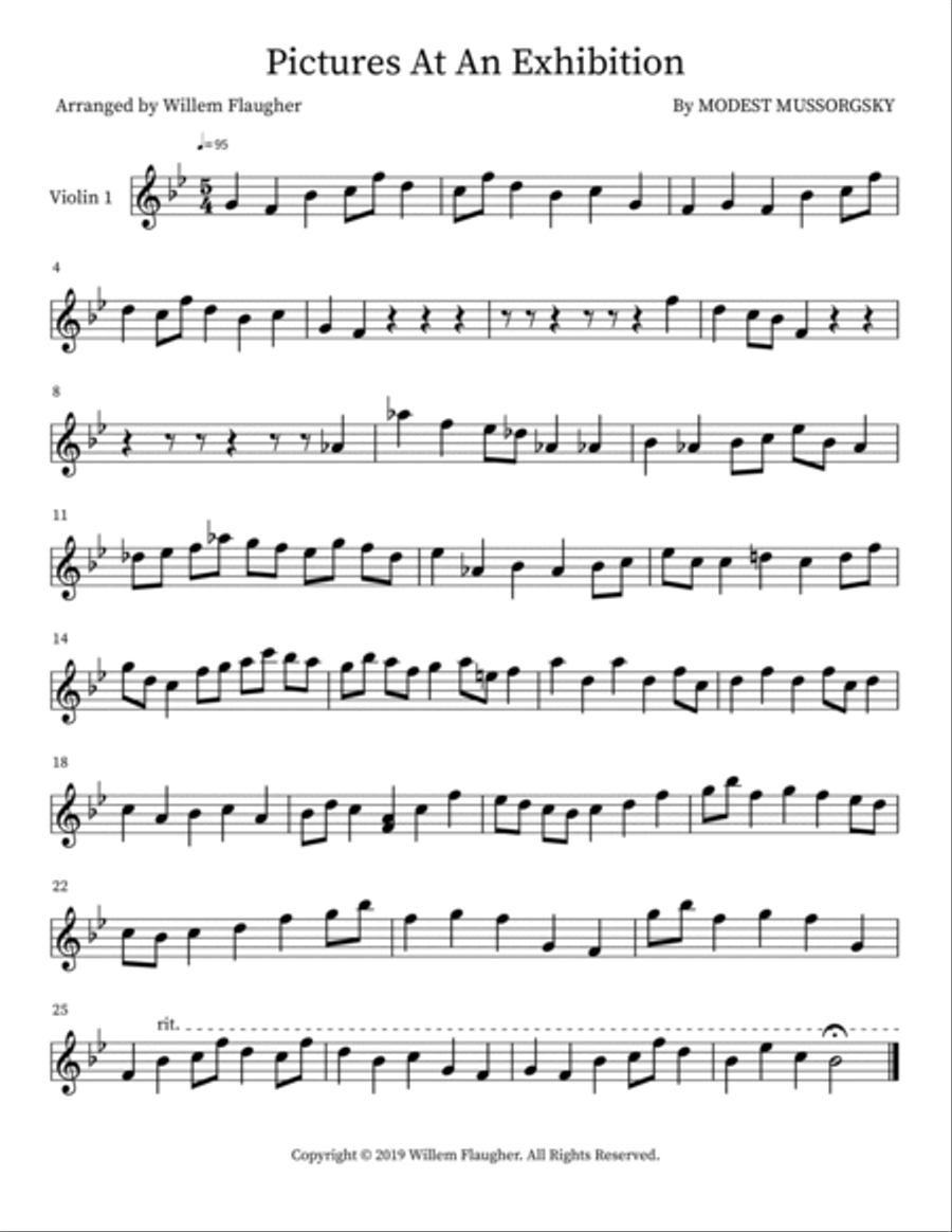 Pictures At An Exhibition Orchestra scores gallery preview page 5