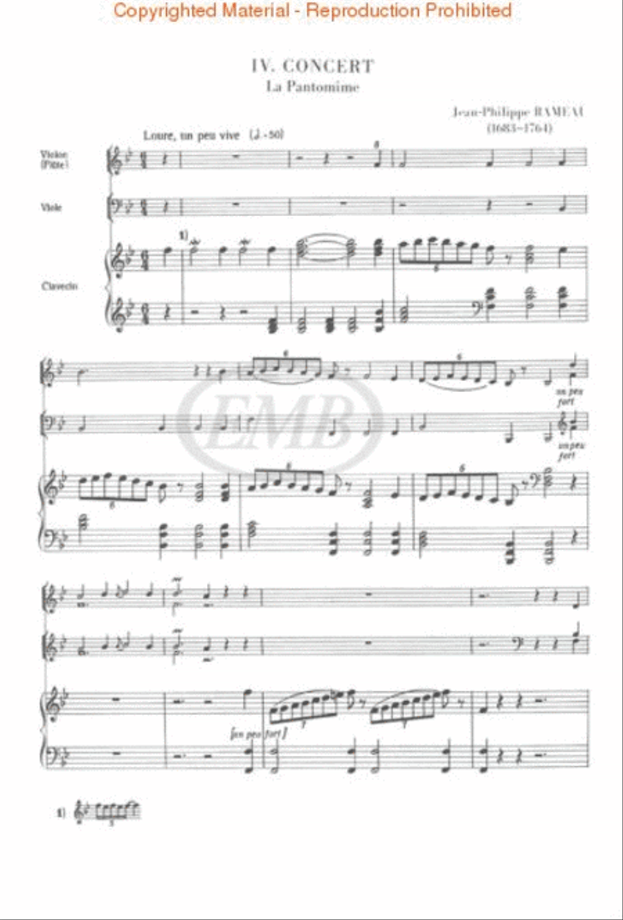 Pieces De Clavecin en Concerts - Volume 4 Piano Trio scores gallery preview page 3