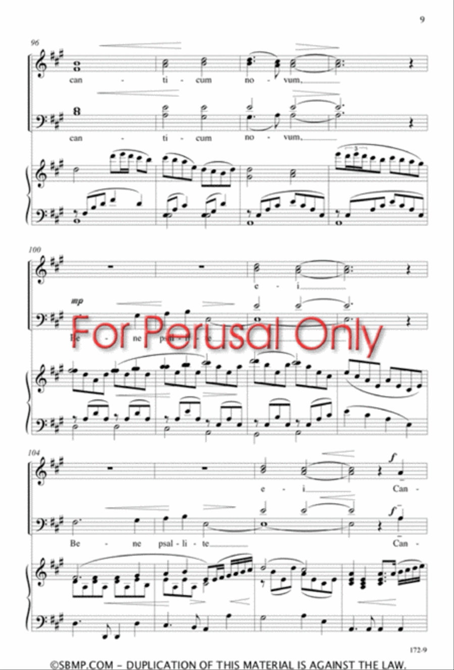 Exsultate Justi in Domino 4-Part scores gallery preview page 9