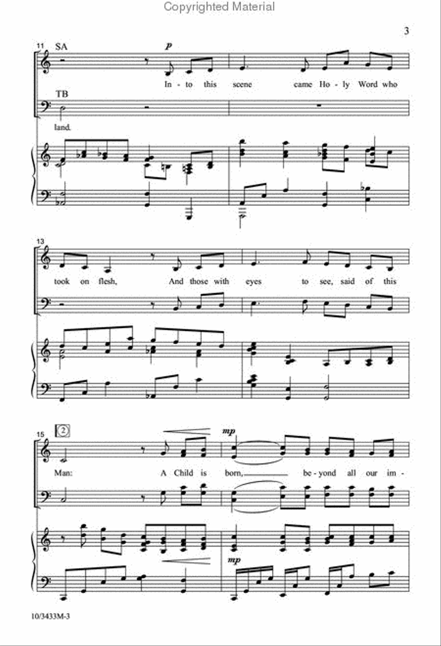 A Child Is Born A Child Is Born 4-Part scores gallery preview page 3