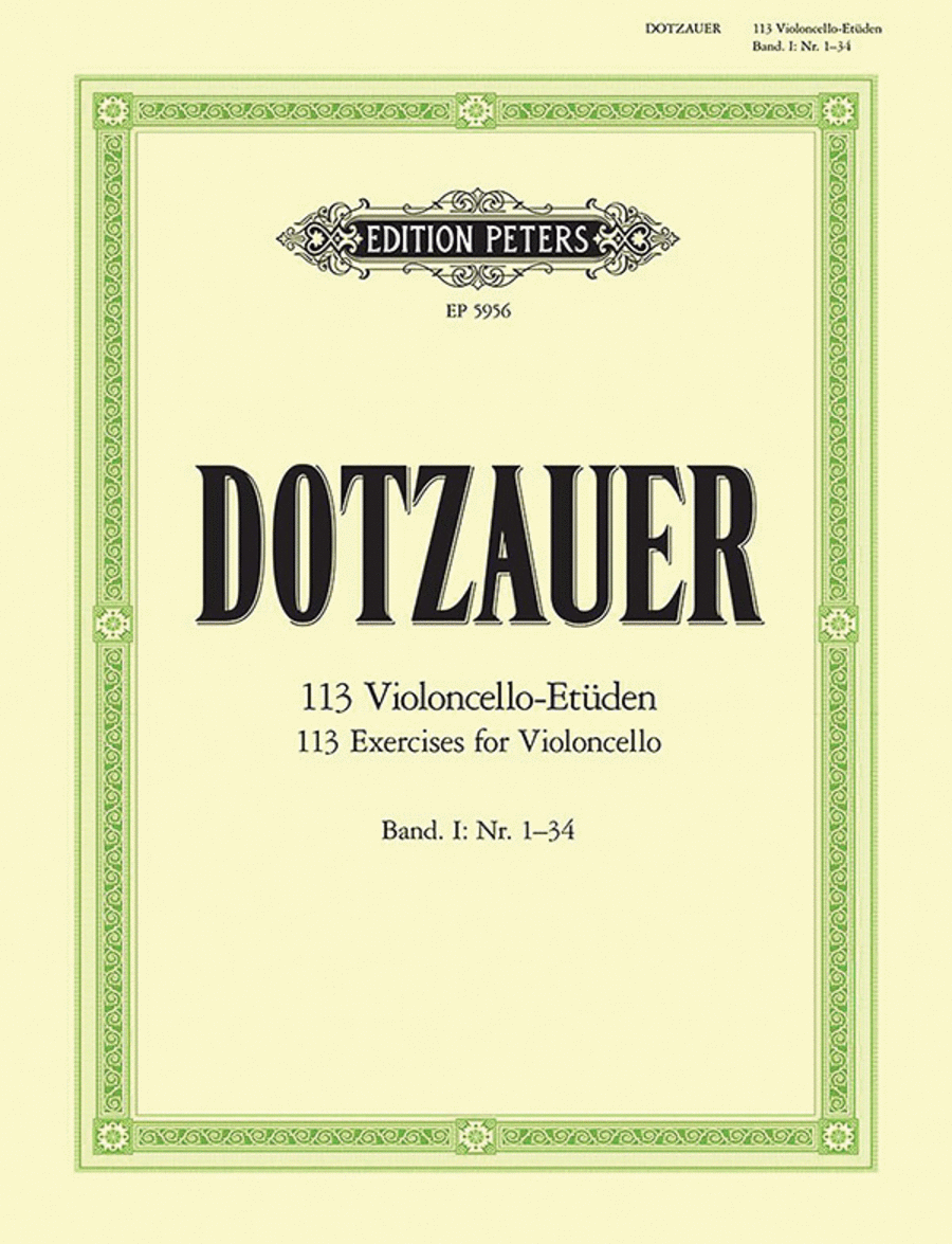 113 Exercises for Violoncello, Book 1 Cello scores gallery preview page 1