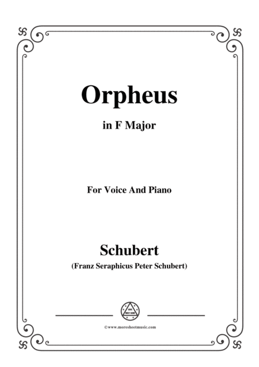 Schubert-Orpheus(Song of Orpheus as he entered Hell),D.474,in F Major,for Voice&Piano image number null