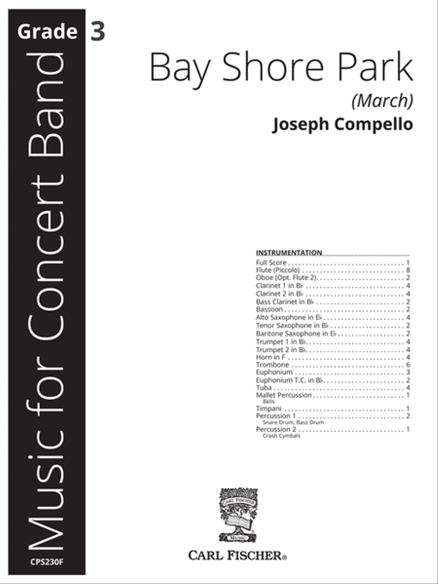 Bay Shore Park Concert Band scores gallery preview page 1