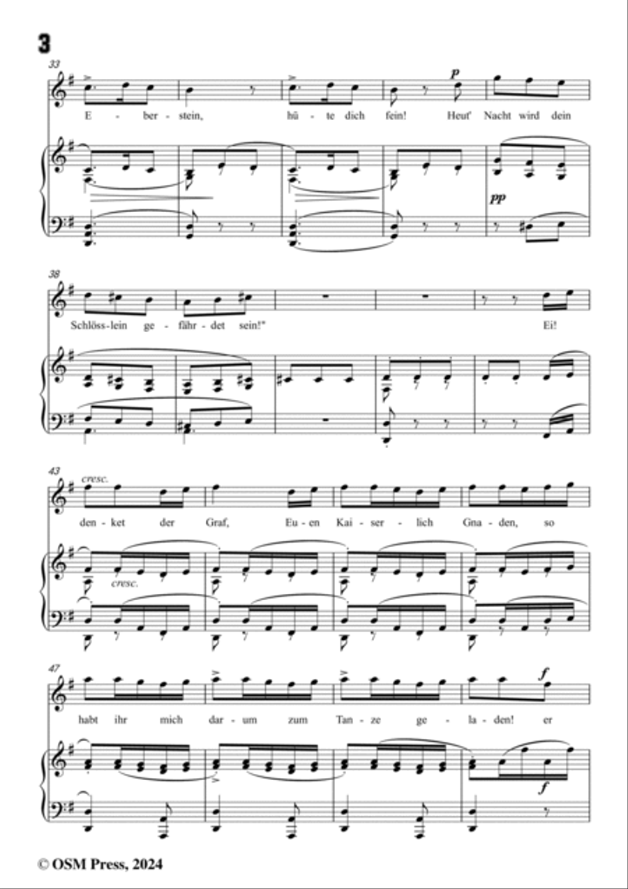 C. Loewe-Graf Eberstein(Zu Speier im Saale da hebt sich ein Klingen),in G Major Voice scores gallery preview page 4
