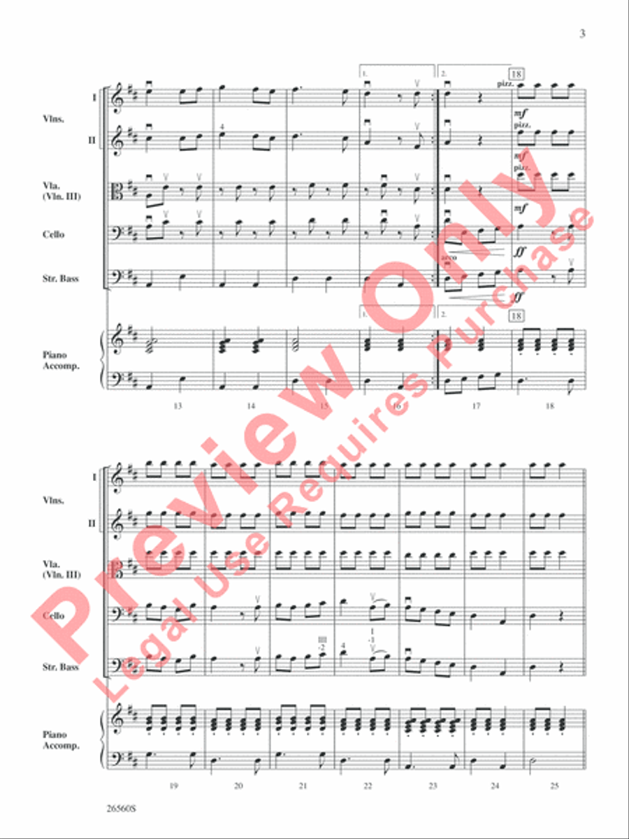 A Merry-achi Christmas String Orchestra scores gallery preview page 4
