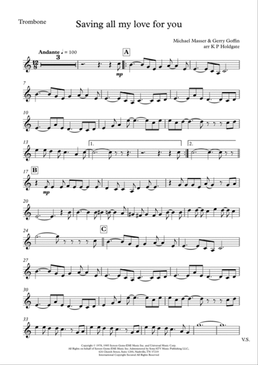 Saving All My Love For You Piano scores gallery preview page 4