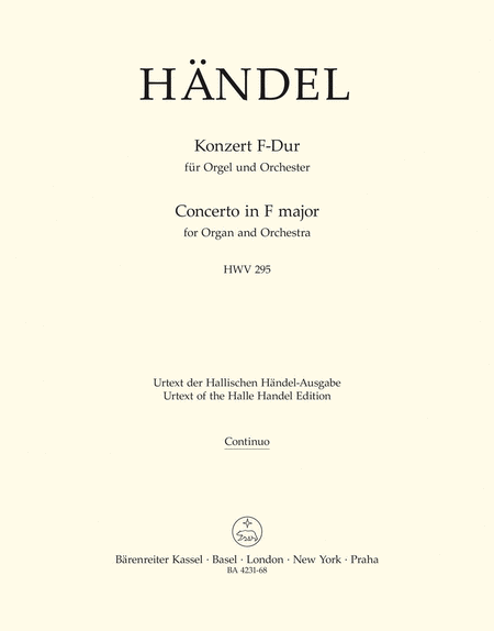Concerto for Organ and Orchestra, No. 13 F major HWV 295 