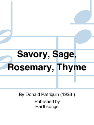 Book cover for savory, sage, rosemary…