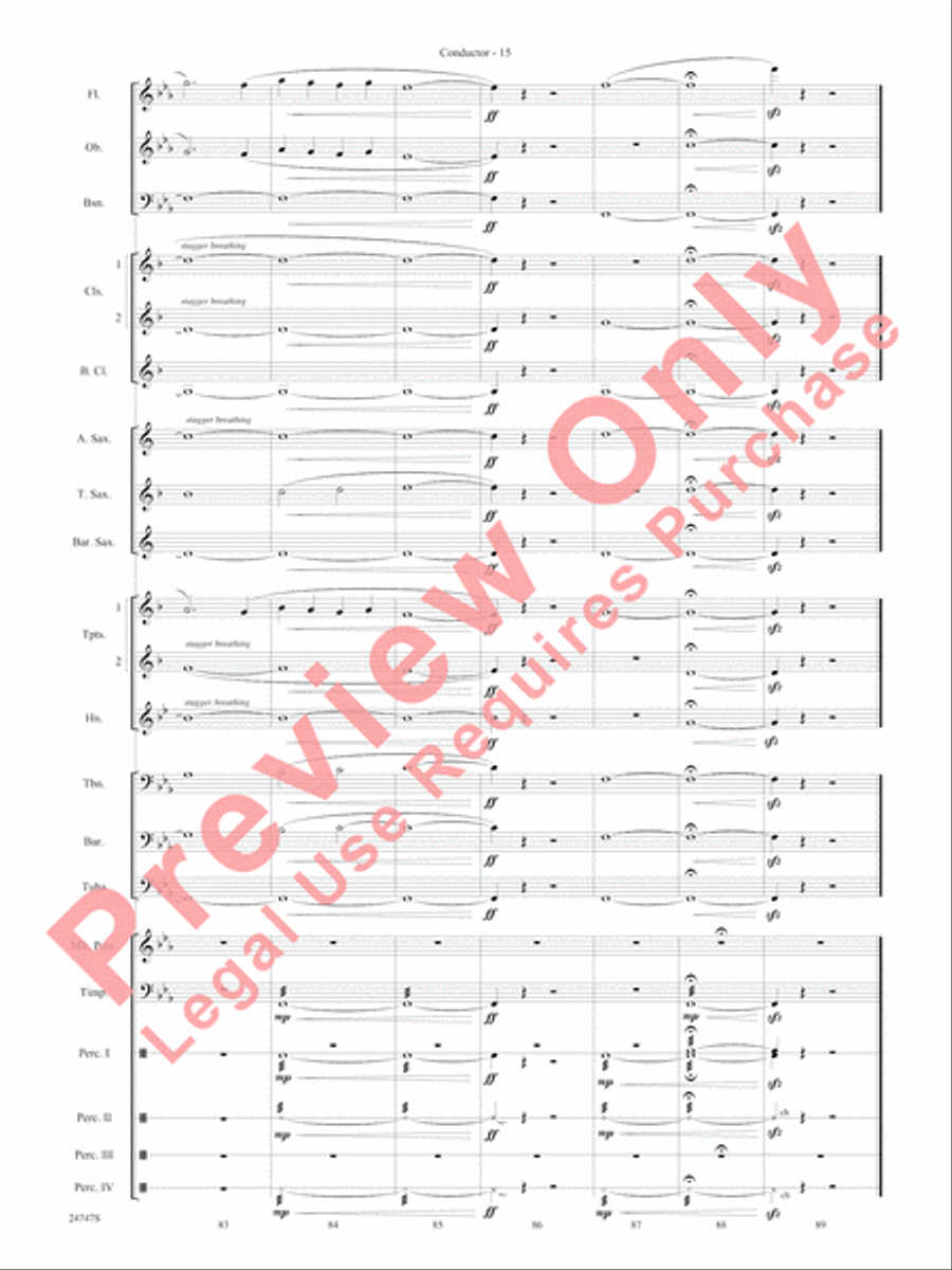 Halo Theme (from Halo Suite) Concert Band scores gallery preview page 17