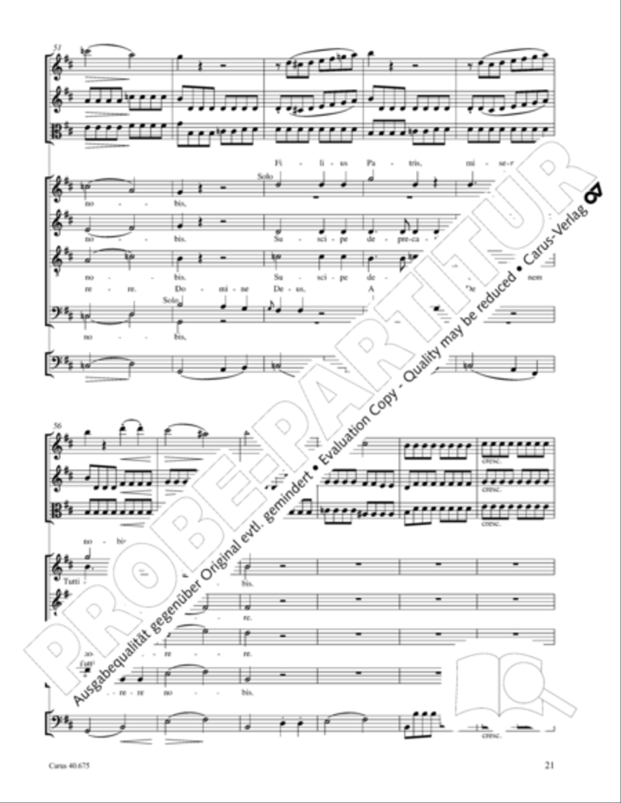 Mass in G Major STB scores gallery preview page 34