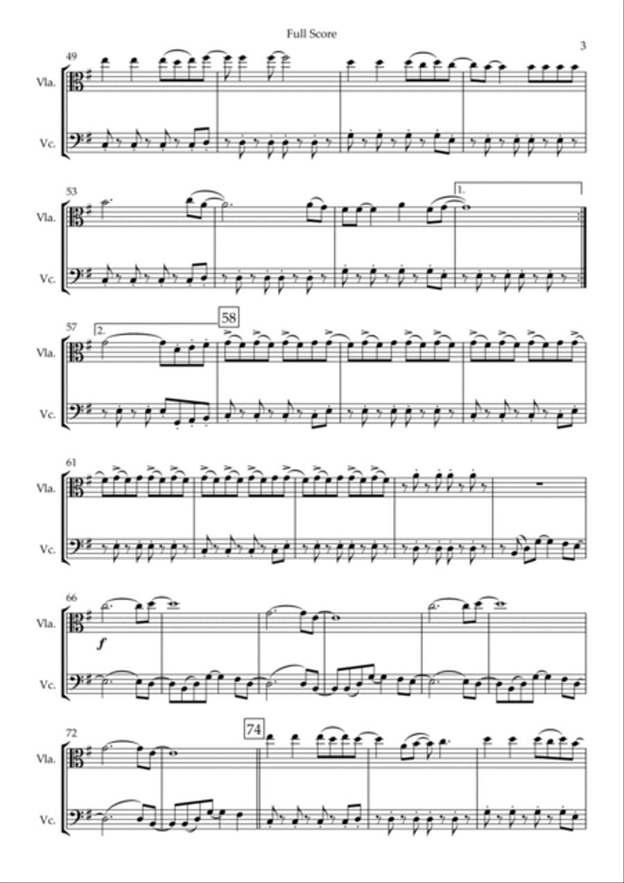 Viva La Vida String Duet scores gallery preview page 3