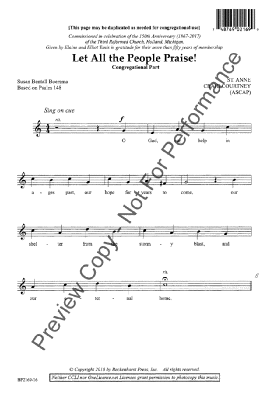 Let All the People Praise! 4-Part scores gallery preview page 17