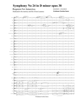 Symphony No 24 in D minor "Requiem for Antarctica" Opus 38 (in one Movement) - Score Only