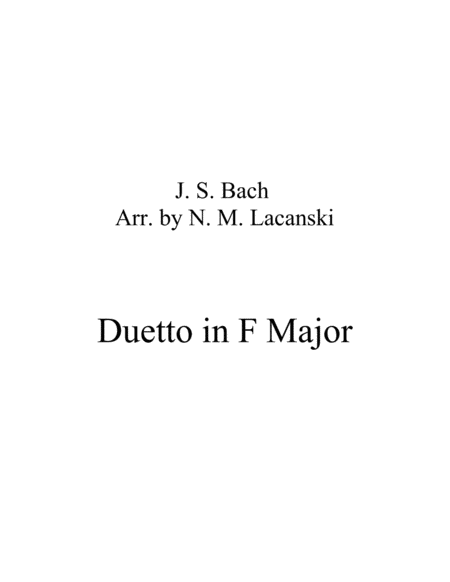 Duetto in F Major image number null