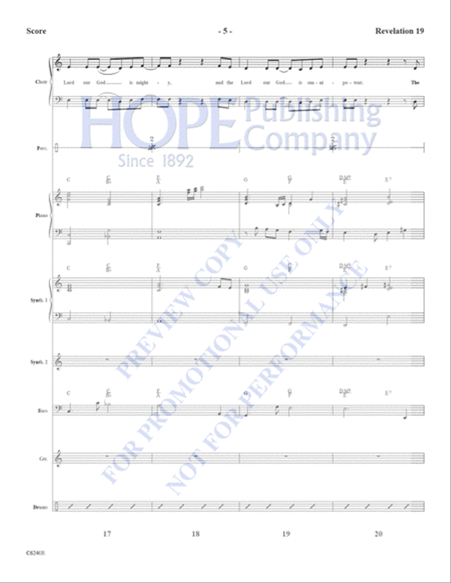 Revelation 19-Rhythm Parts Choir scores gallery preview page 6