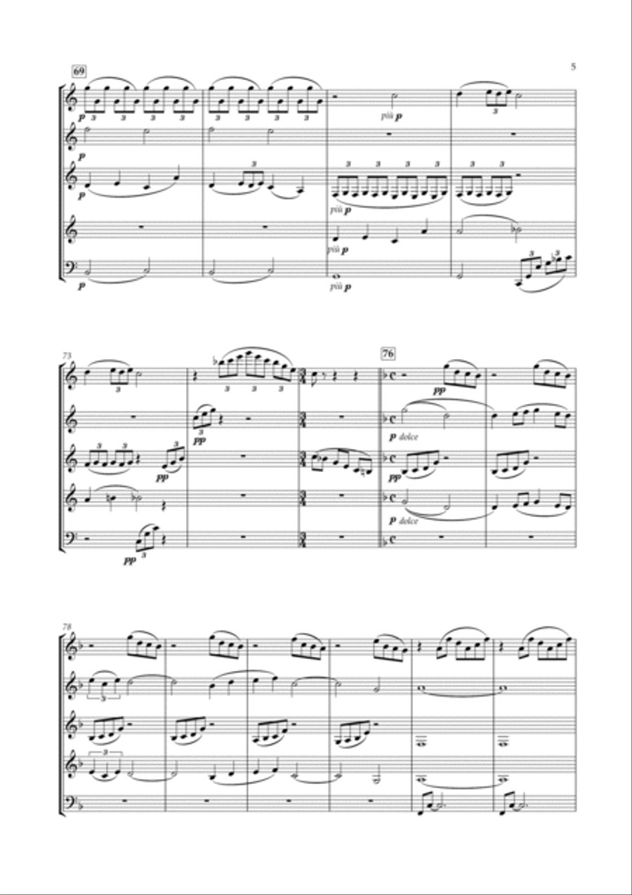 Reverie for Wind Quintet Woodwind Quintet scores gallery preview page 5