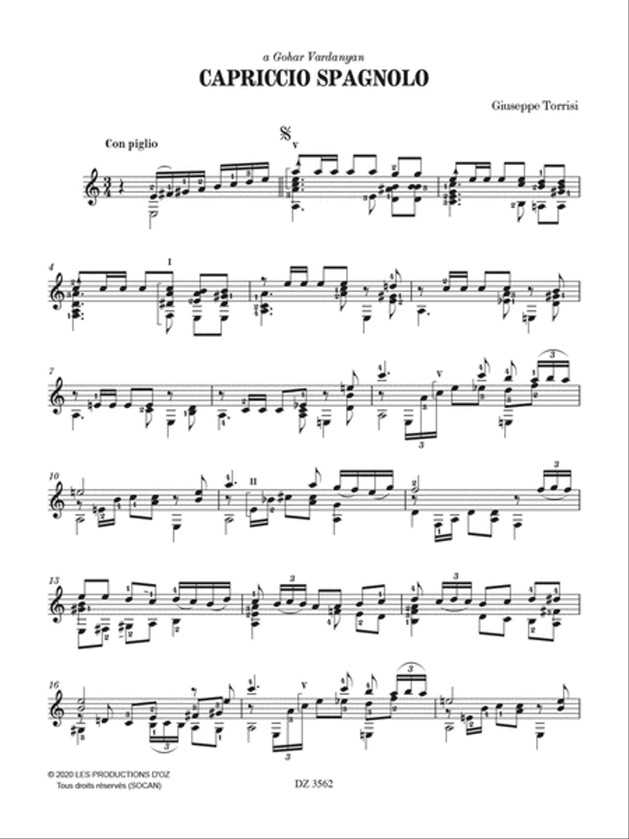 Capriccio Spagnolo Classical Guitar scores gallery preview page 2