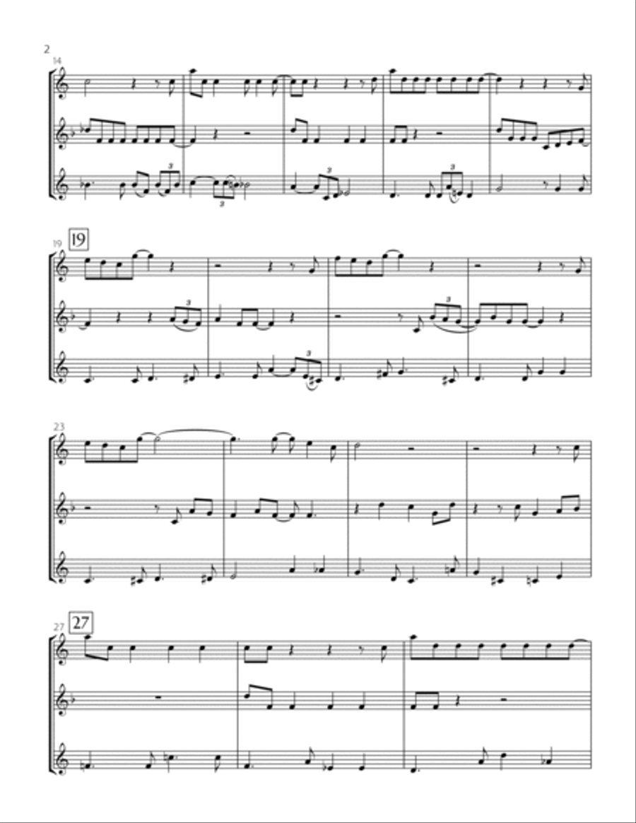 Baby, It's Cold Outside Woodwind Trio scores gallery preview page 3