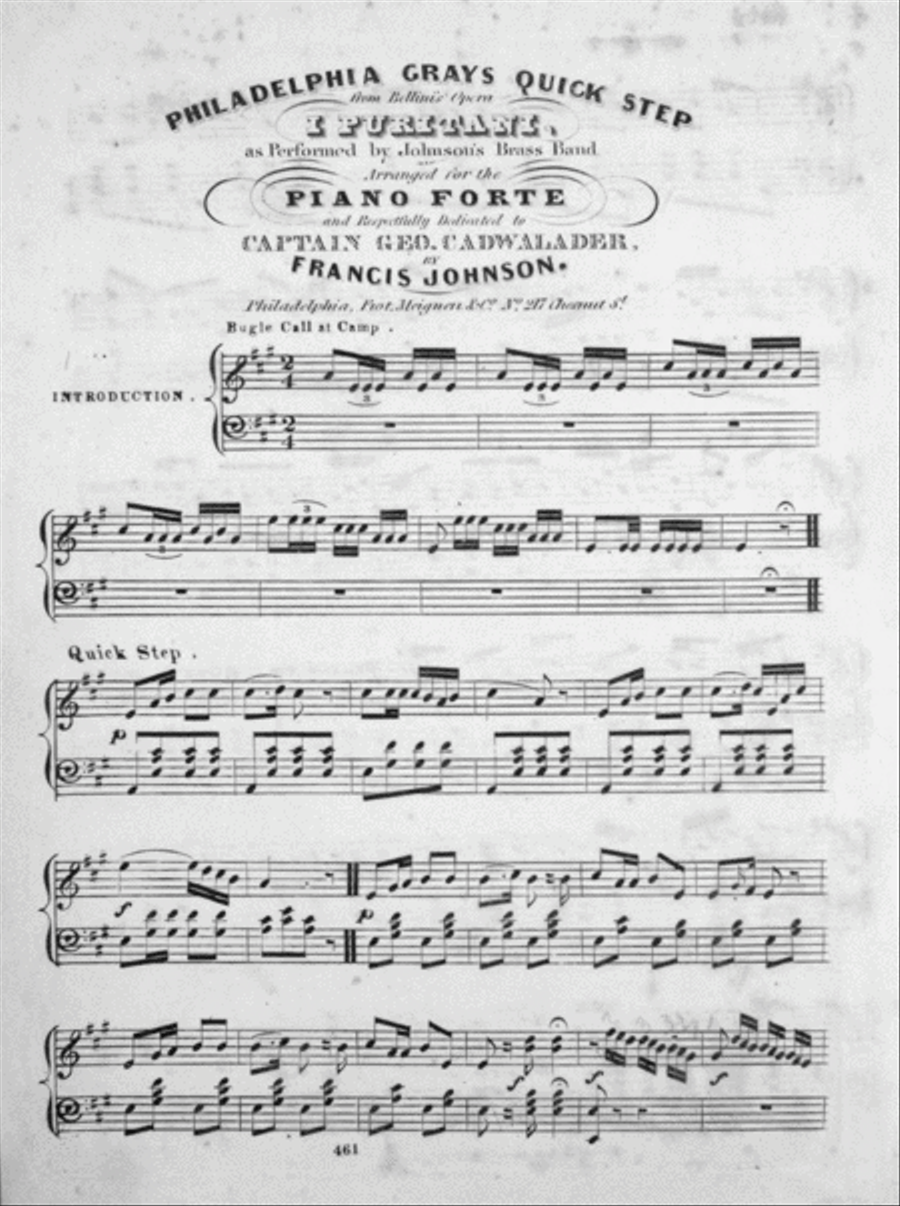 Philadelphia Gray's Quick Step From Bellini's Opera I Puritani Piano Solo scores gallery preview page 2