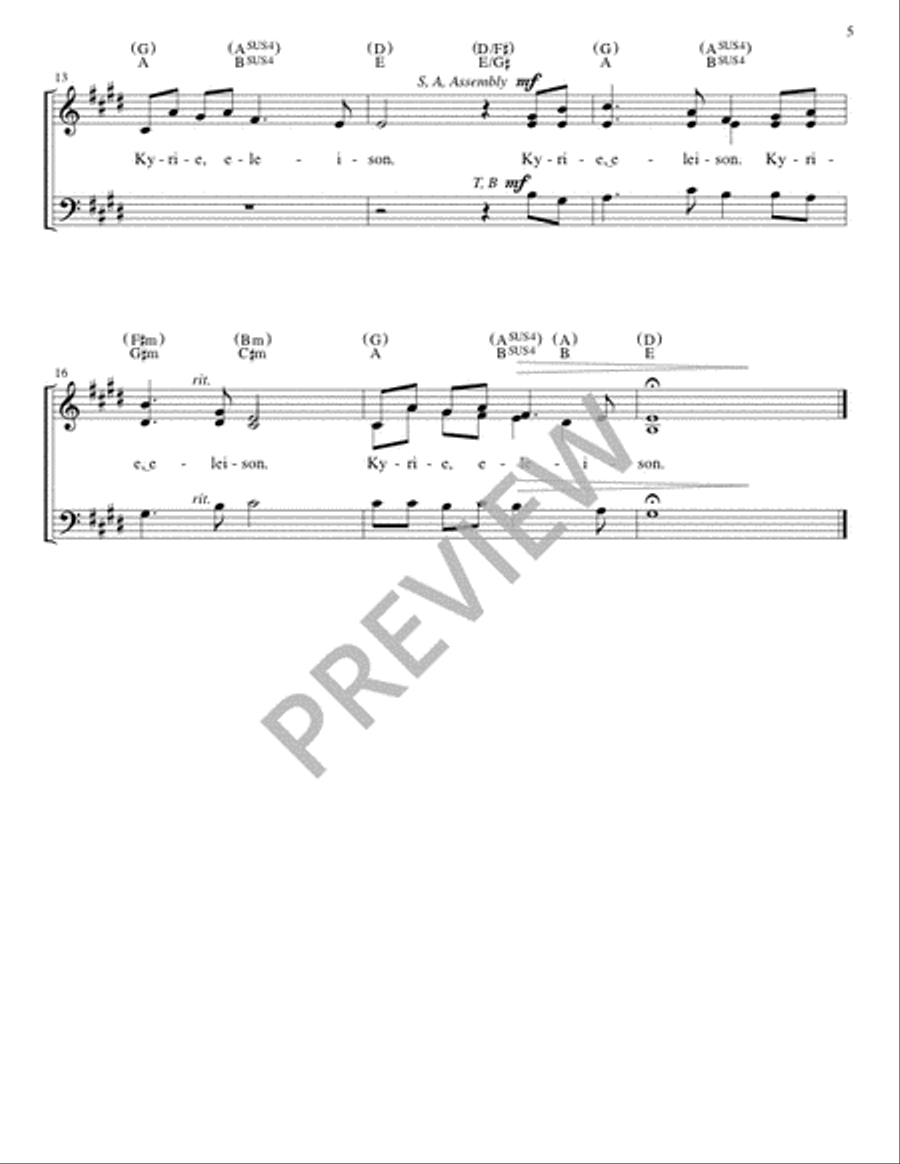 The Glendalough Mass - Guitar edition Guitar scores gallery preview page 6