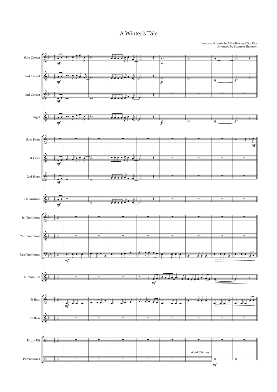 A Winter's Tale A Winter's Tale Marching Band scores gallery preview page 1