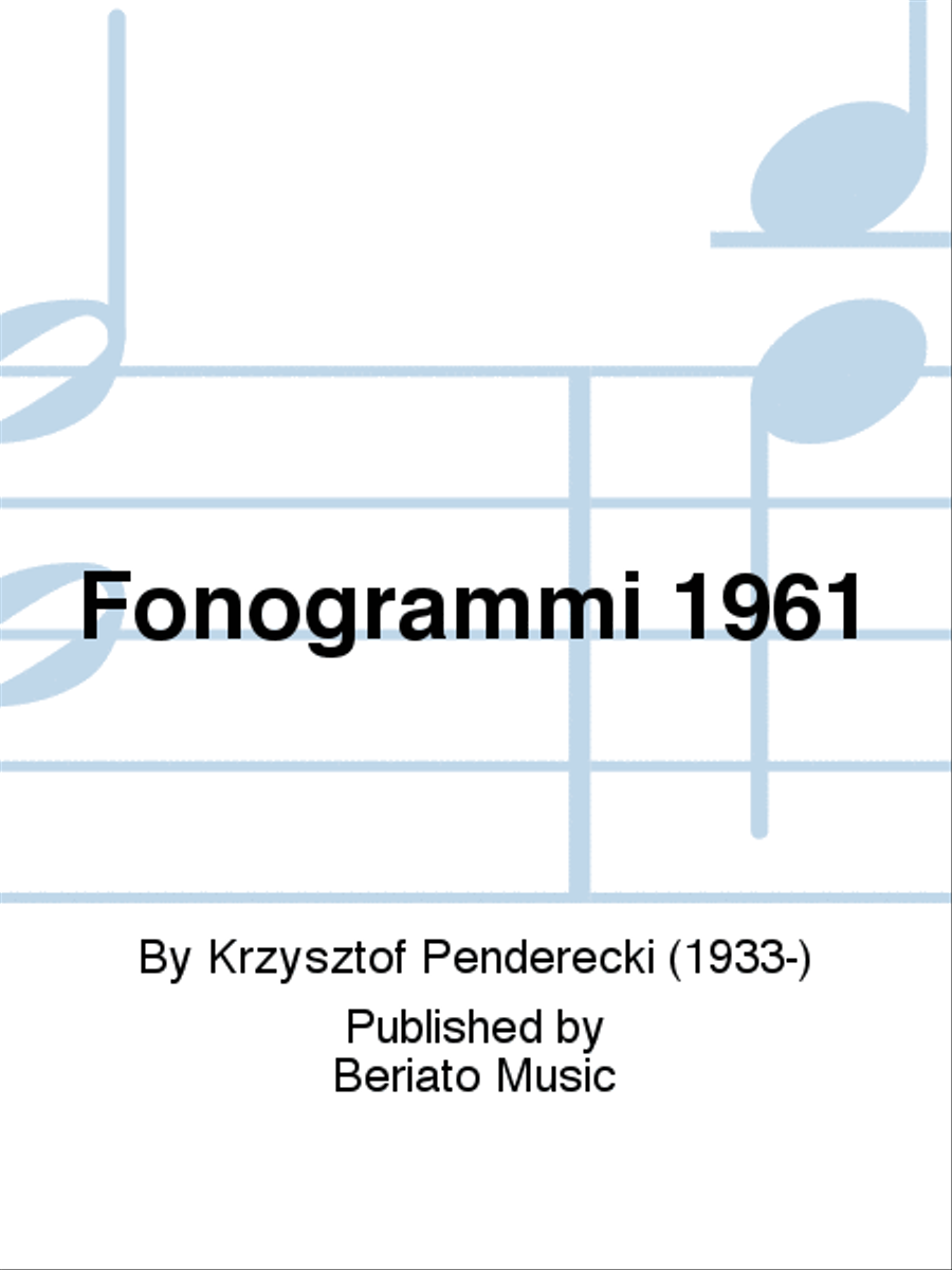 Fonogrammi 1961 Fonogrammi 1961 Chamber Orchestra scores gallery preview page 1
