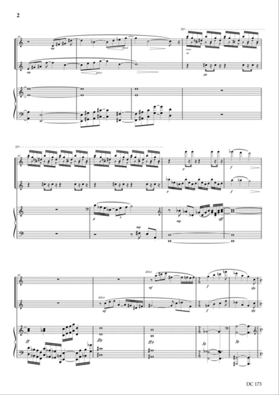 Trio Sonata - for flute, oboe and piano Small Ensemble scores gallery preview page 2