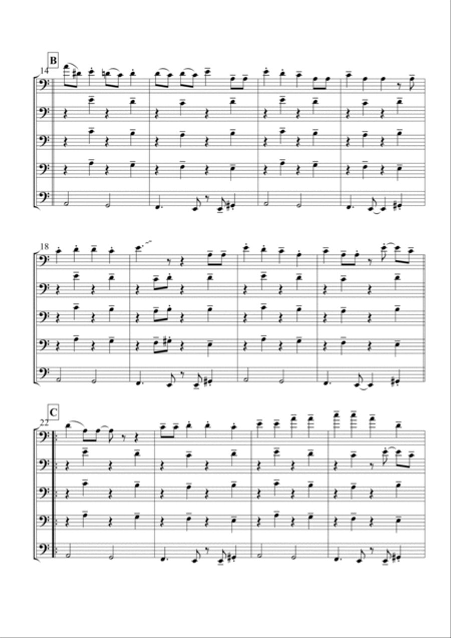 Hit The Road Jack Brass Quintet scores gallery preview page 3