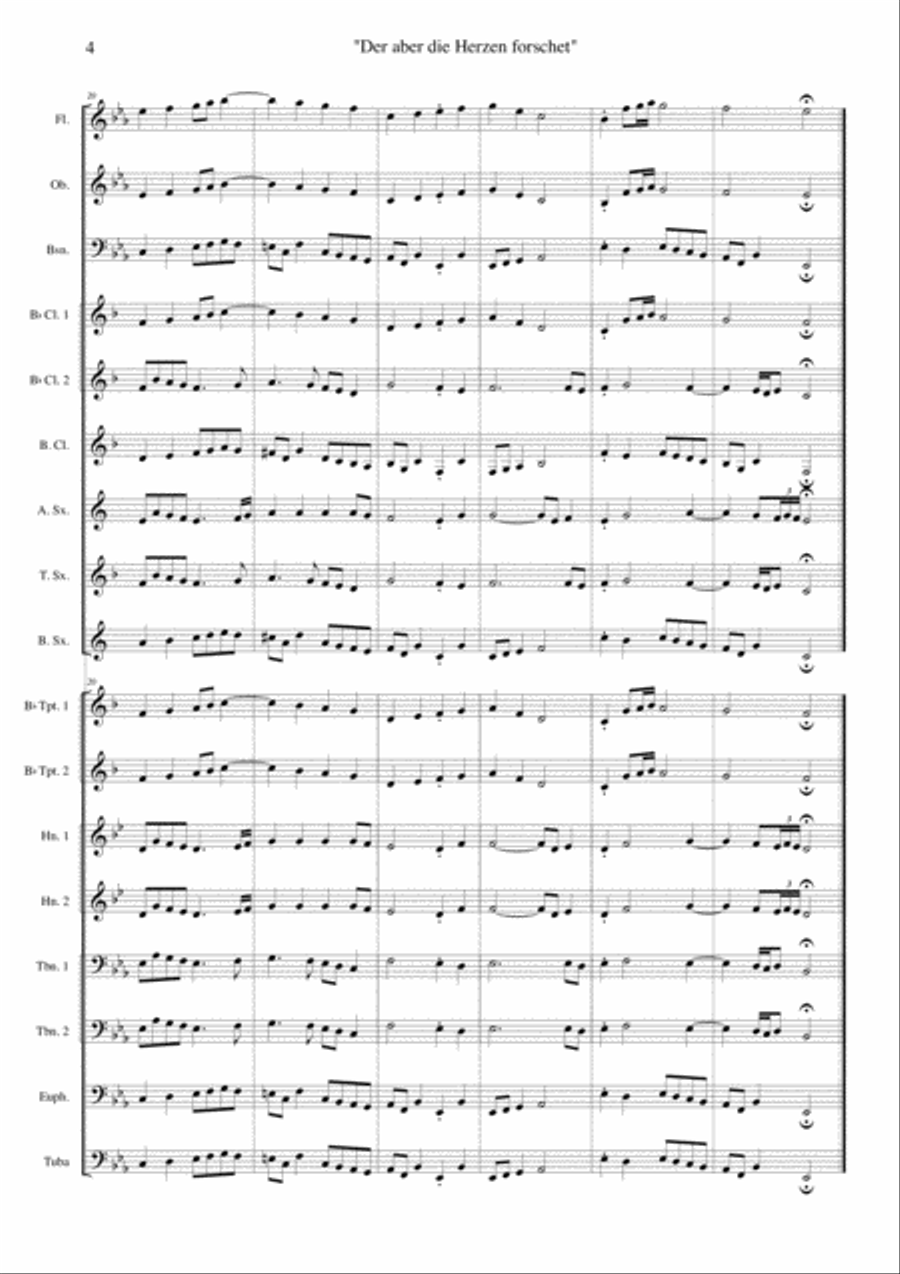 Der aber die Herzen forschet Concert Band scores gallery preview page 5
