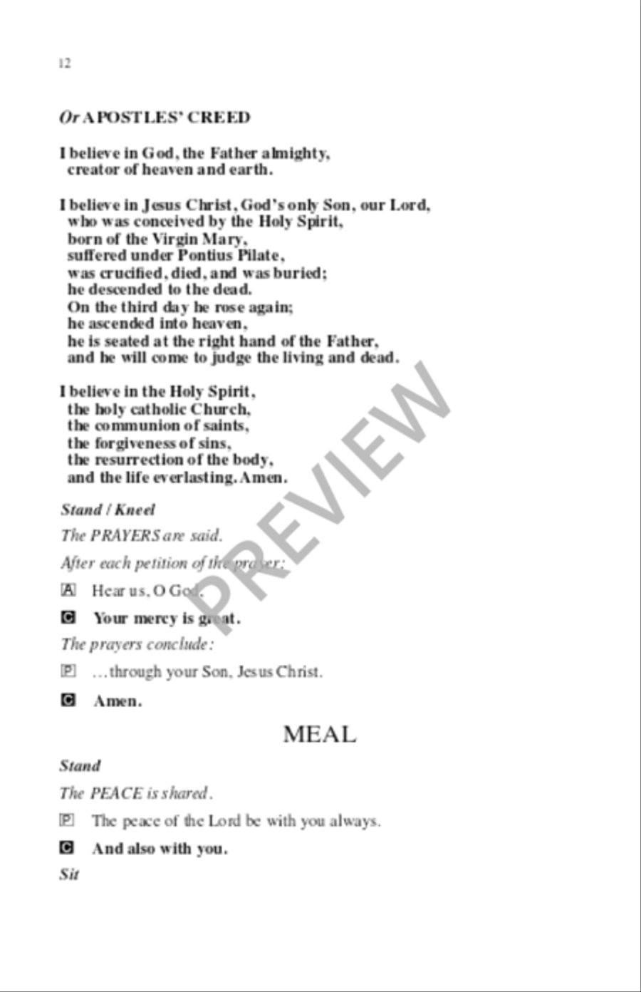 Tree of Life Setting, Holy Communion - Assembly edition Unison Choir scores gallery preview page 13