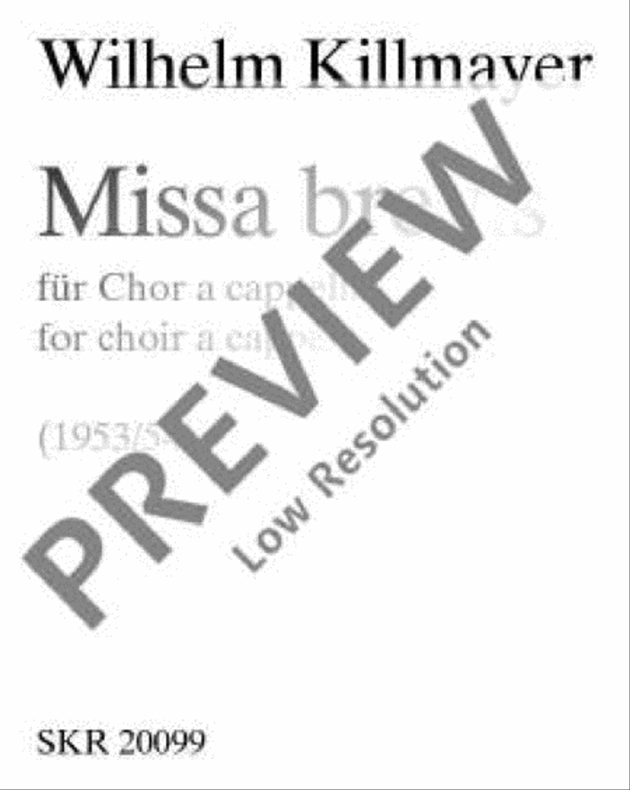 Missa brevis 4-Part scores gallery preview page 2