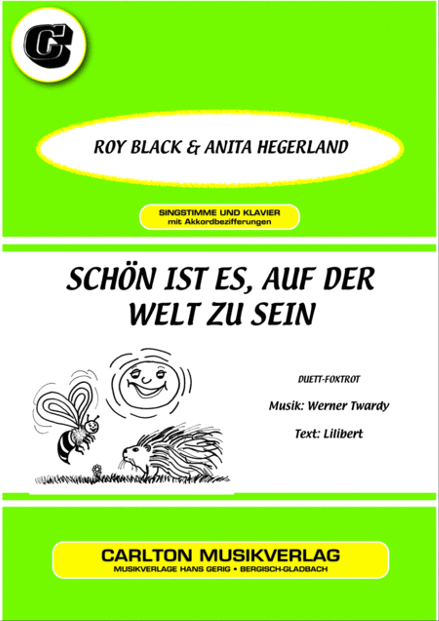 Schon ist es, auf der Welt zu sein Piano, Vocal, Guitar scores gallery preview page 1