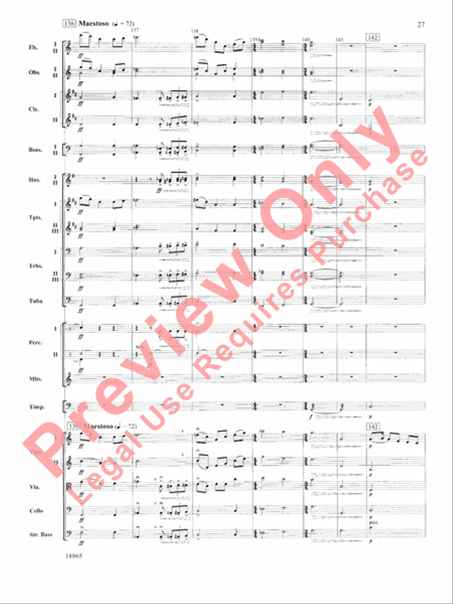 An American Rhapsody Full Orchestra scores gallery preview page 28