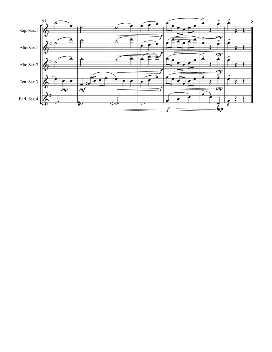 Edelweiss Saxophone Quartet scores gallery preview page 6