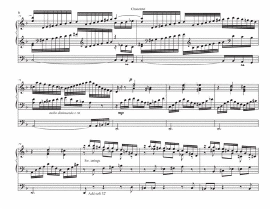 Chaconne Organ Solo scores gallery preview page 6