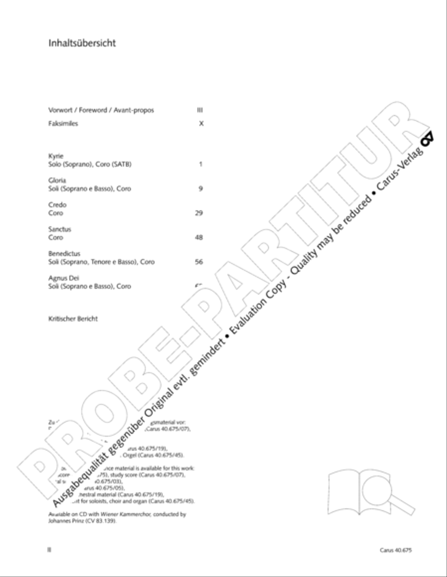 Mass in G Major STB scores gallery preview page 3