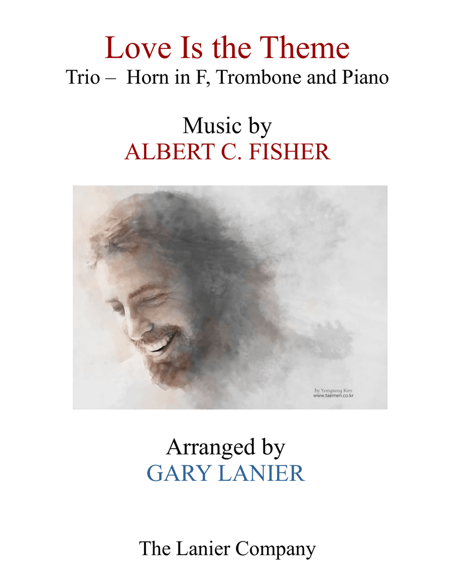LOVE IS THE THEME (Trio – Horn in F, Trombone & Piano with Score/Parts) Brass Duet scores gallery preview page 1