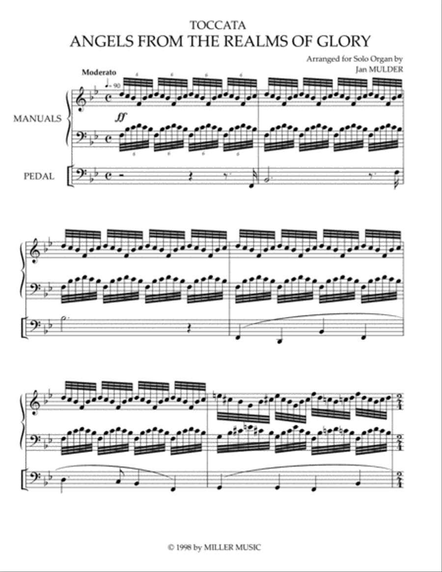 Angels From the Realms of Glory Organ scores gallery preview page 1