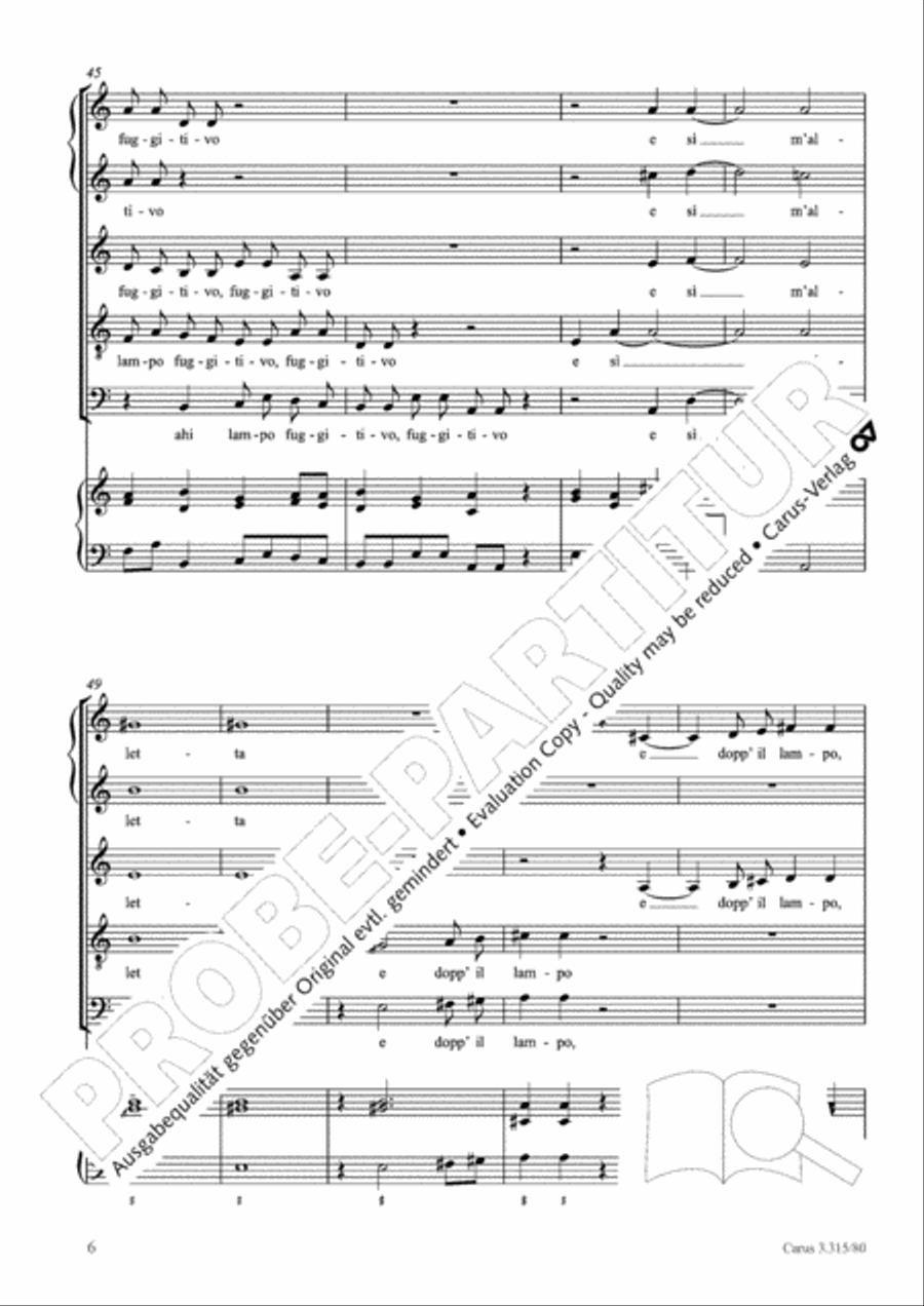 E questa vita un lampo SV 254 SSATB scores gallery preview page 7