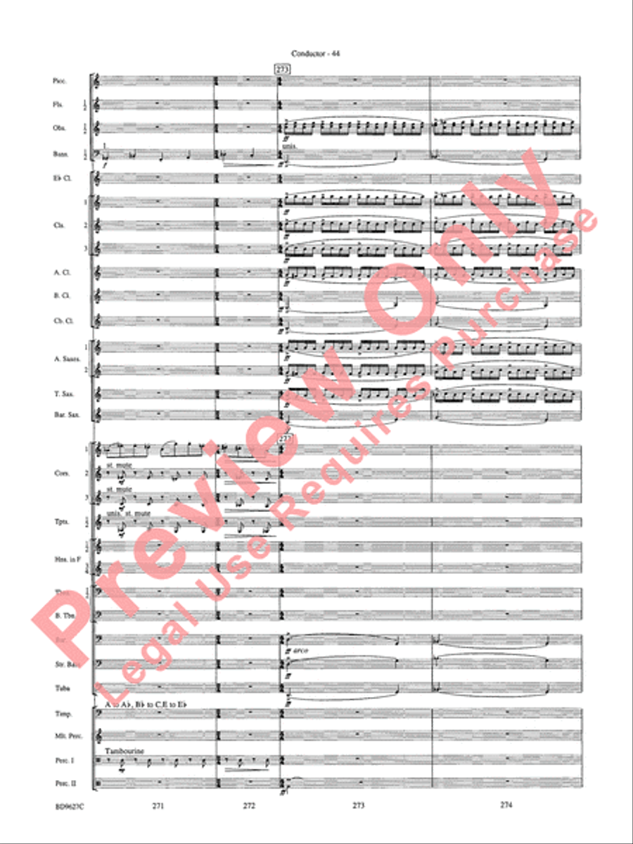 Variations on a Theme of Robert Schumann Concert Band scores gallery preview page 47