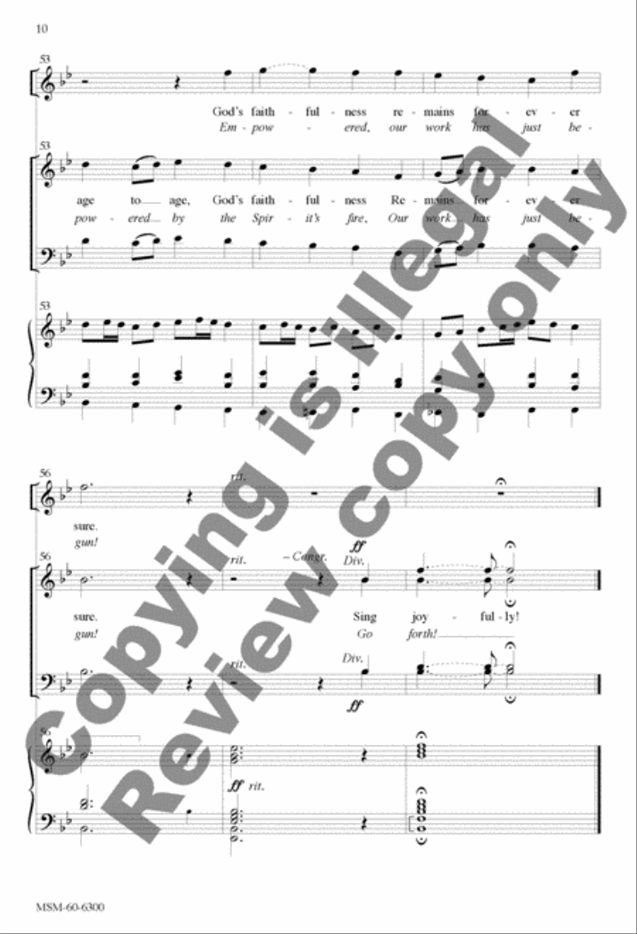 Sing Joyfully to God! Go Forth into the World! 4-Part scores gallery preview page 10