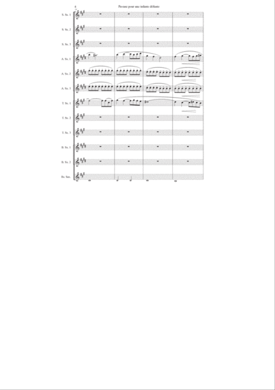 Pavane pour une infante défunte Woodwind Ensemble scores gallery preview page 4