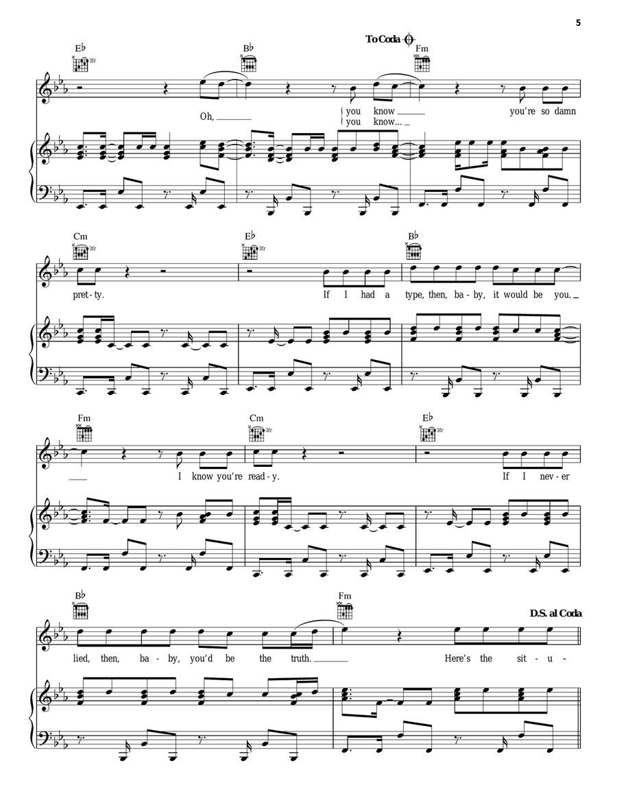 Tonight (I'm Lovin' You) Piano, Vocal, Guitar scores gallery preview page 5