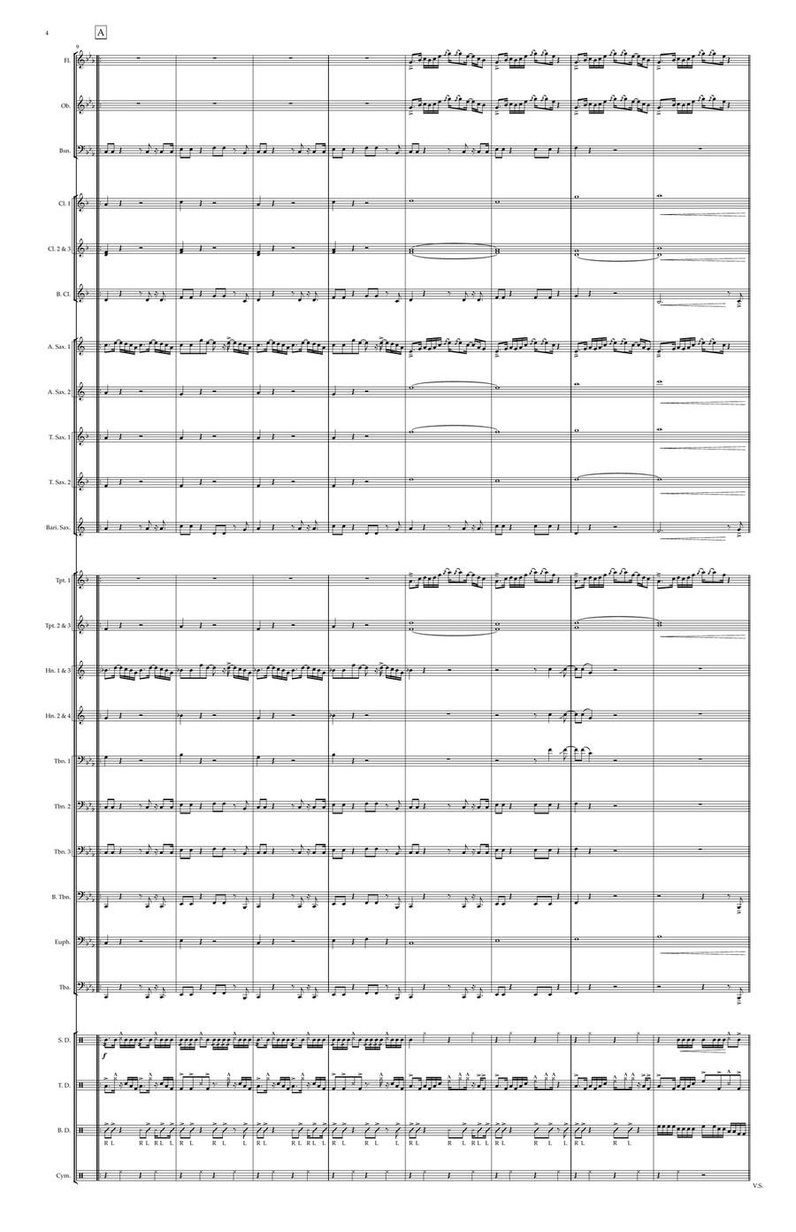 Burn The House Down Marching Band scores gallery preview page 4