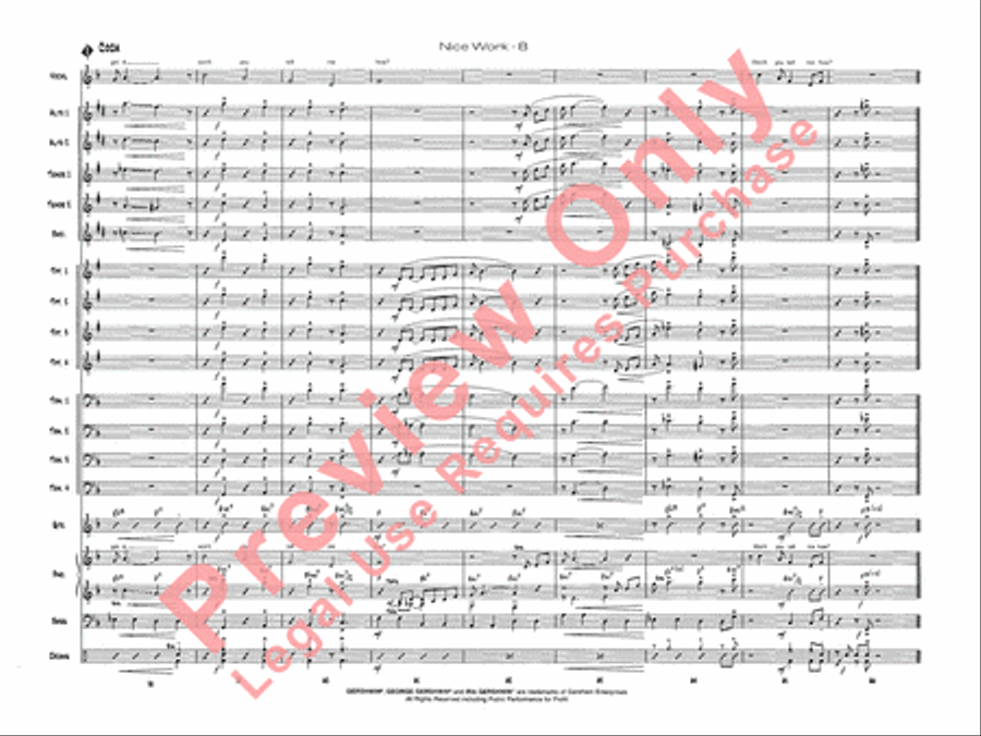 Nice Work If You Can Get It Jazz Ensemble scores gallery preview page 11