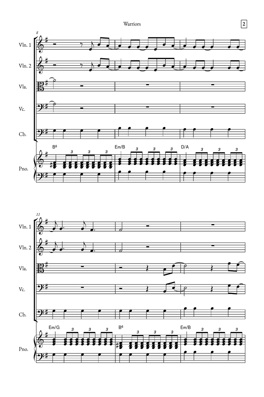 Warriors Small Ensemble scores gallery preview page 2